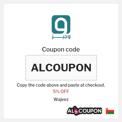 Coupon discount code for Wajeez 5% OFF