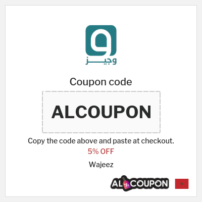 Coupon discount code for Wajeez 5% OFF