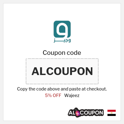 Coupon discount code for Wajeez 5% OFF