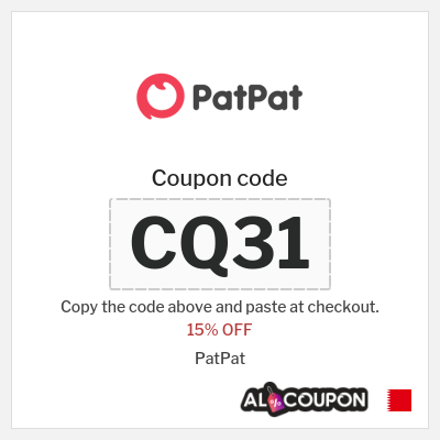 Coupon for PatPat (CQ31) 15% OFF
