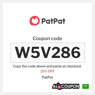 Coupon for PatPat (W5V286) 15% OFF