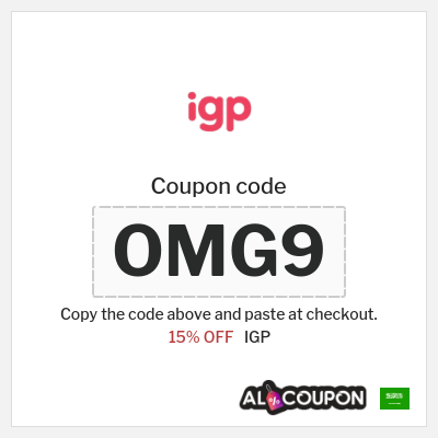Coupon discount code for IGP 15% OFF