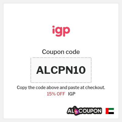 Coupon for IGP (ALCPN10) 15% OFF