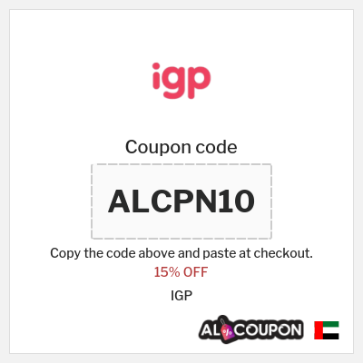 Coupon for IGP (ALCPN10) 15% OFF