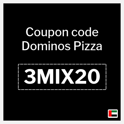 Coupon for Dominos Pizza (3MIX20) Free Delivery
