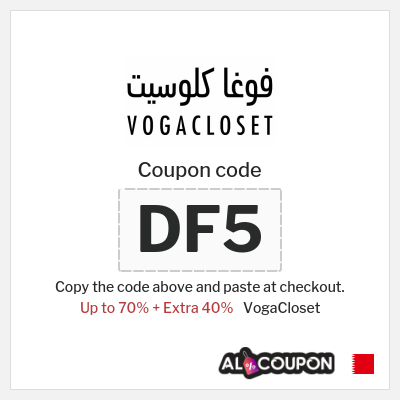 Coupon for VogaCloset (DF5) Up to 70% + Extra 40%