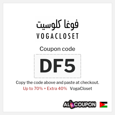 Coupon for VogaCloset (DF5) Up to 70% + Extra 40%