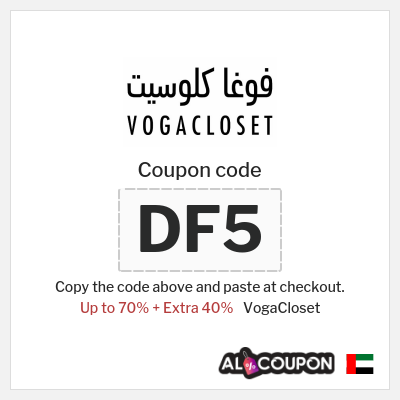 Coupon for VogaCloset (DF5) Up to 70% + Extra 40%
