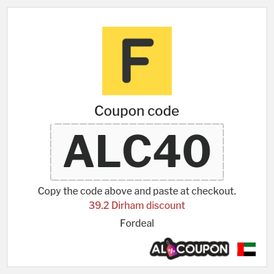 Coupon discount code for Fordeal Up to 117.6 Dirham OFF