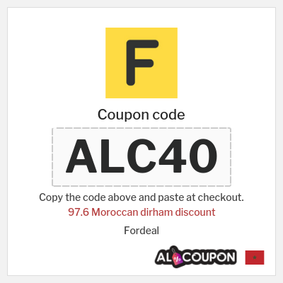 Coupon discount code for Fordeal Up to 292.8 Moroccan dirham OFF