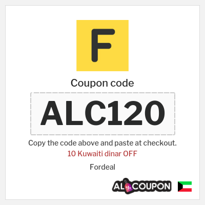 Coupon for Fordeal (ALC120) 10 Kuwaiti dinar OFF