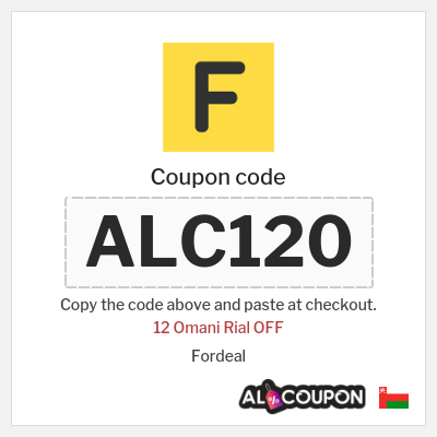 Coupon for Fordeal (ALC120) 12 Omani Rial OFF