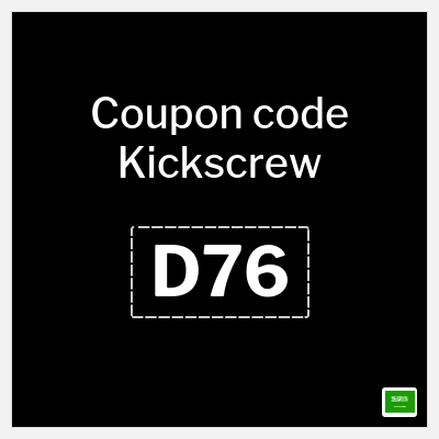 Coupon discount code for Kickscrew 56.3 Saudi riyal OFF