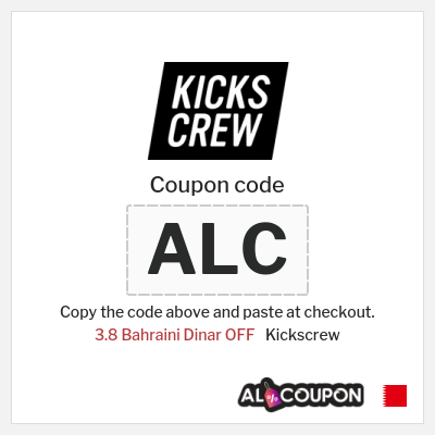 Coupon discount code for Kickscrew 3.8 Bahraini Dinar OFF