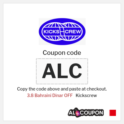 Coupon discount code for Kickscrew 3.8 Bahraini Dinar OFF