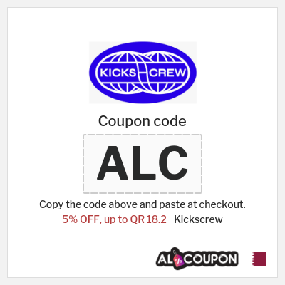 Coupon for Kickscrew (ALC) 5% OFF, up to QR 18.2