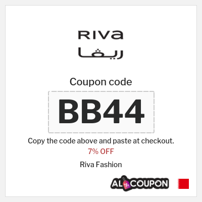 Riva Fashion Coupon (BB44) Riva Promo Code Bahrain