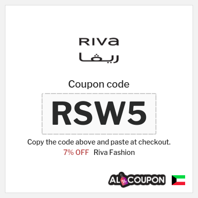 Riva Fashion Coupon (RSW5) Riva Discount Code Kuwait