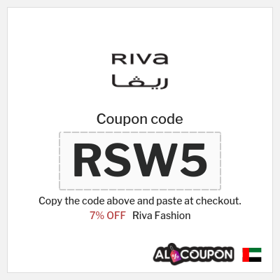 Riva Fashion Coupon (RSW5) Riva Discount Code UAE