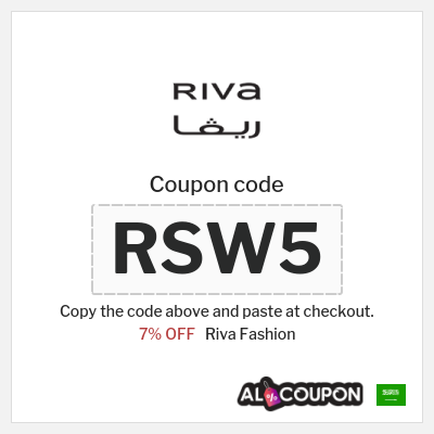 Riva Fashion Coupon (RSW5) Riva Discount Code KSA