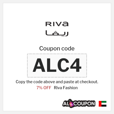Riva Fashion Coupon (ALC4) Riva Discount Code UAE