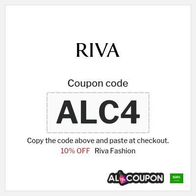 Riva Fashion Coupon (ALC4) Riva Discount Code KSA