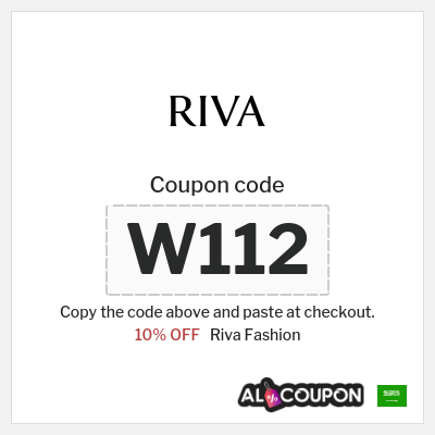 Riva Fashion Coupon (W112) Riva Discount Code KSA