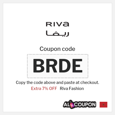 Riva Fashion Coupon (BRDE) New Riva Code 2025 Morocco