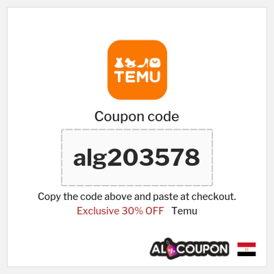 Coupon for Temu (alg203578) Exclusive 30% OFF