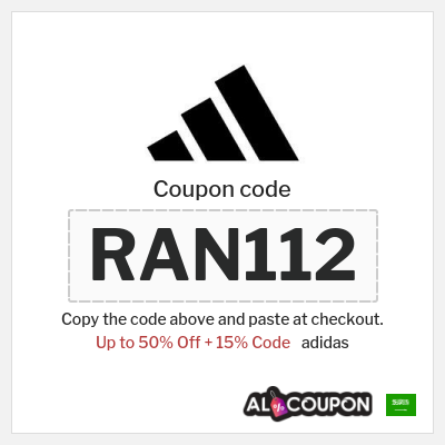 Coupon for adidas (RAN112) Up to 50% Off + 15% Code