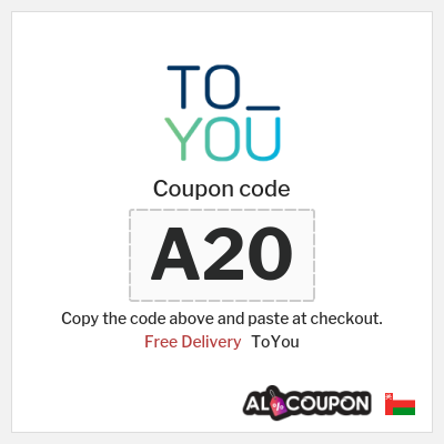 ToYou Coupon (A20) Toyou promo code 2025 on first order