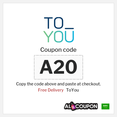 ToYou Coupon (A20) Toyou promo code 2025 on first order