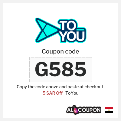 ToYou Coupon (G585) ToYou First Order Promo Code 2025