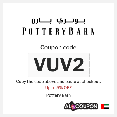 Coupon for Pottery Barn (VUV2) Up to 5% OFF