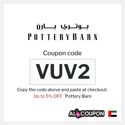 Coupon for Pottery Barn (VUV2) Up to 5% OFF