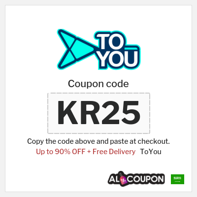 Coupon for ToYou (KR25) Up to 90% OFF + Free Delivery