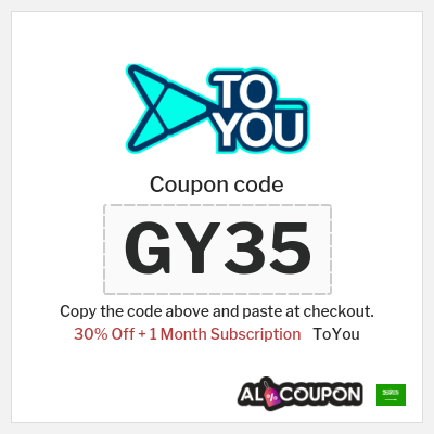Coupon for ToYou (GY35) 30% Off + 1 Month Subscription