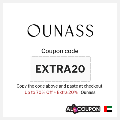 Coupon for Ounass (EXTRA20) Up to 70% Off + Extra 20%