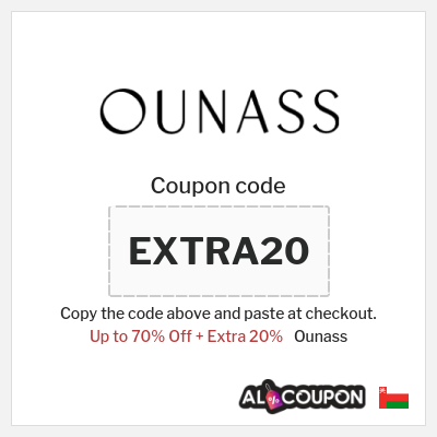 Coupon for Ounass (EXTRA20) Up to 70% Off + Extra 20%
