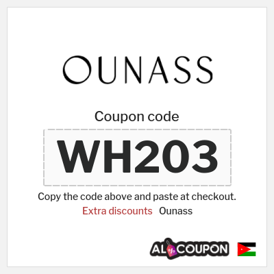 Ounass Coupon (WH203) Ounass discount code 20 2025