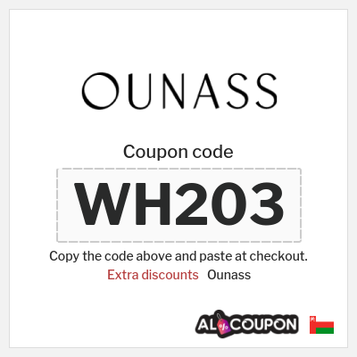 Ounass Coupon (WH203) Ounass discount code 20 2025