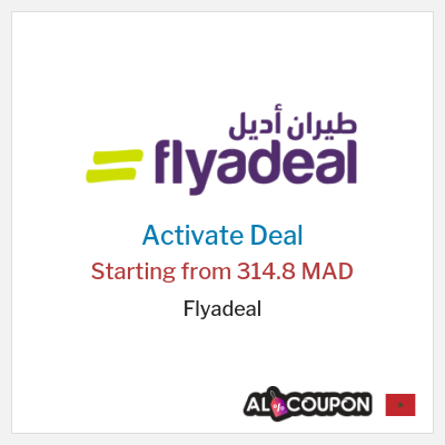 Coupon discount code for Flyadeal Domestic flights starting at 55 MAD