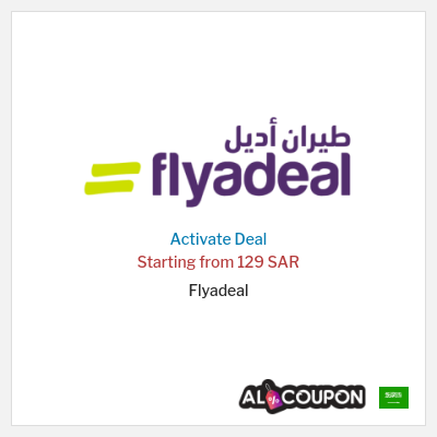 Coupon discount code for Flyadeal Domestic flights starting at 55 SAR