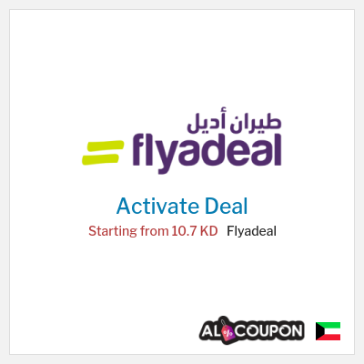 Coupon discount code for Flyadeal Domestic flights starting at 55 KD