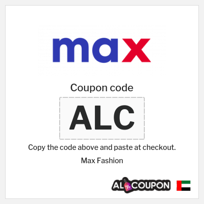 Max Fashion Coupon (ALC) Max discount code UAE