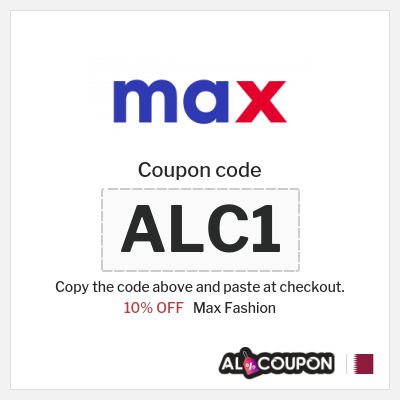 Max Fashion Coupon (ALC1) Max discount code Qatar