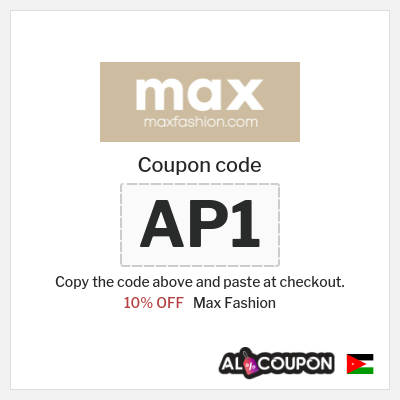 Max Fashion Coupon (AP1) Max Discount Code Jordan