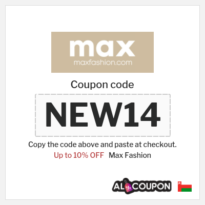 Max Fashion Coupon (NEW14) Max First Order Promo Code 2026