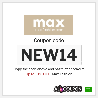Max Fashion Coupon (NEW14) Max First Order Promo Code 2026