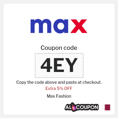 Max Fashion Coupon (4EY) Max Promo Code Black Friday Qatar 2025